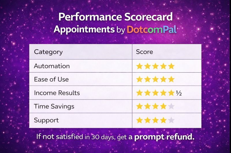 Performance Scorecard Appointments by DotcomPal