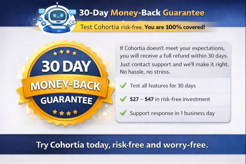 30-Day Money-Back Guarantee Cohortia