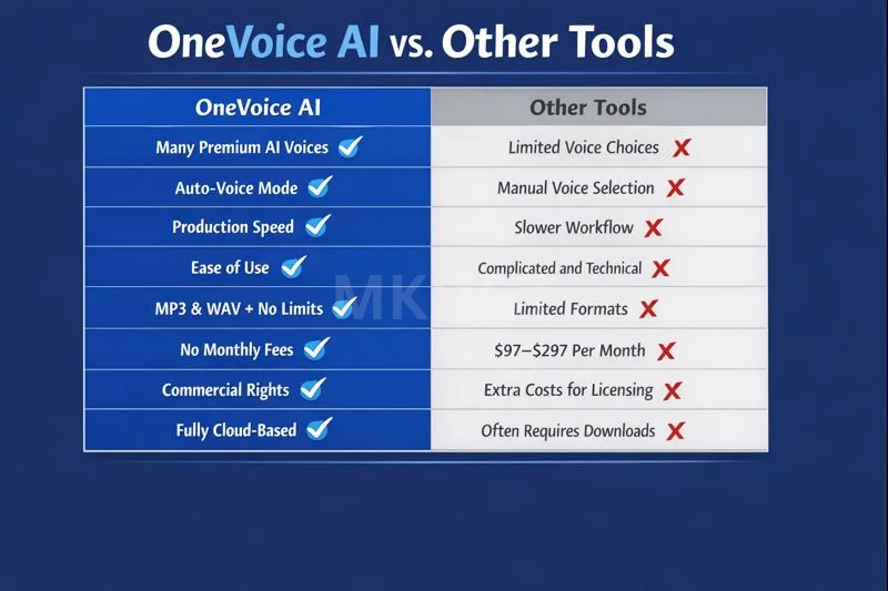 Comparison Table OneVoice AI