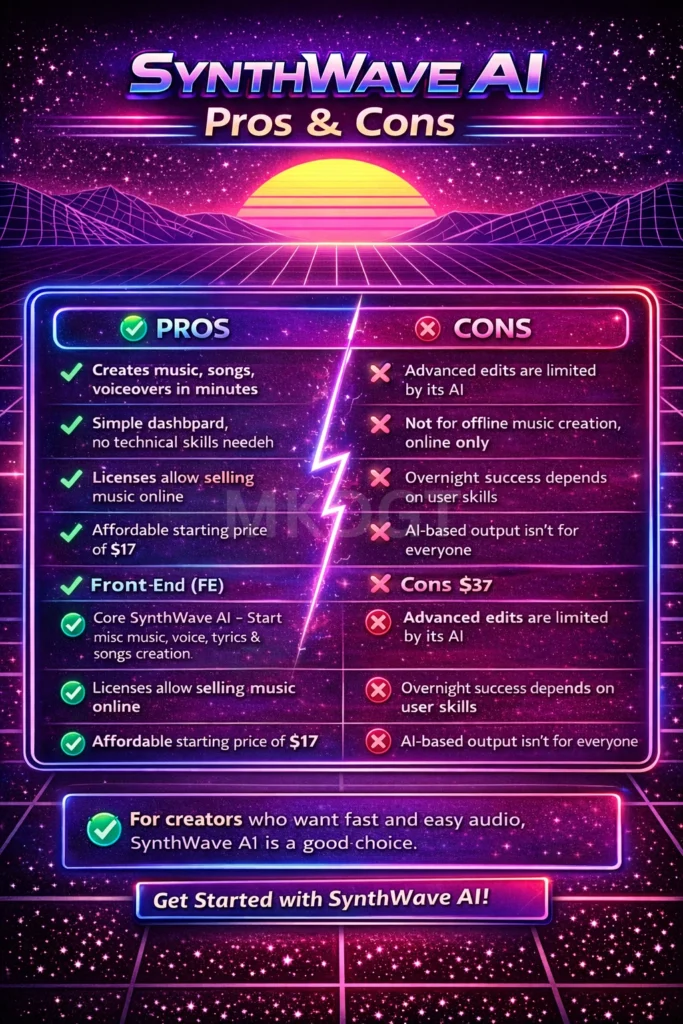 Pros And Cons SynthWave AI