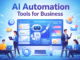 AI Automation Tools for Business dashboard and workflow automation concept
