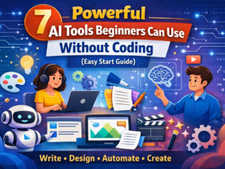 AI Tools Beginners Can Use Without Coding illustration for beginners using AI tools without programming