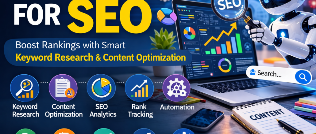 AI Tools for SEO platforms helping with keyword research and content optimization