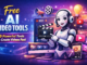 Free AI Video Tools graphic showing AI robot creating videos with digital video editing elements and text highlighting 9 powerful tools