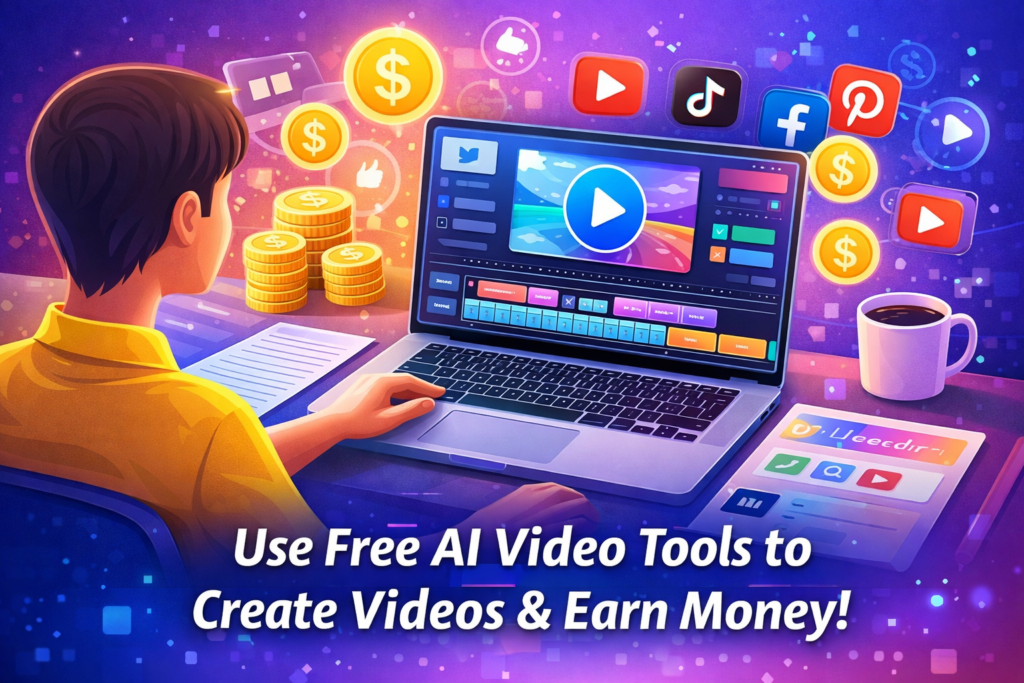 Free AI Video Tools helping creators earn money through video content and online platforms