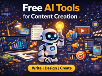 Free AI tools for content creation helping writers, bloggers, and marketers write, design, and create digital content faster