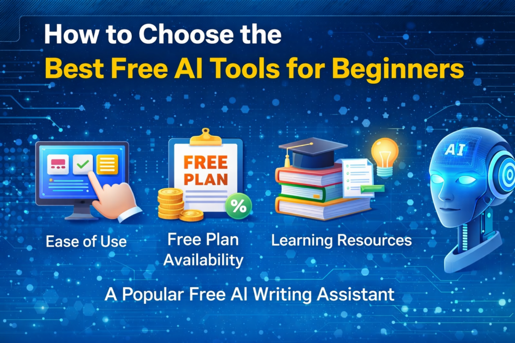 How to choose the Best Free AI Tools for Beginners – ease of use free plan and learning resources