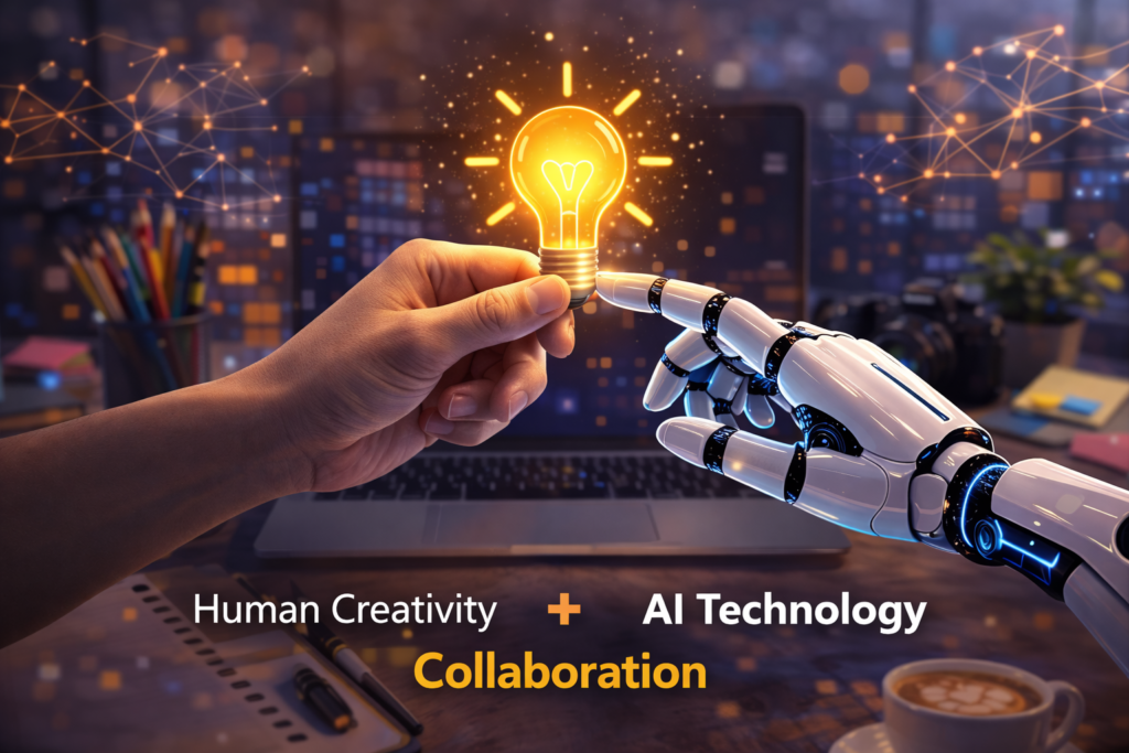 Human Creativity and AI Collaboration in Content Creation